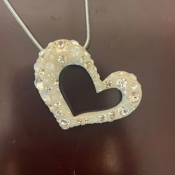 Swarovski rare 2000 slanted heart from their snow princess collection